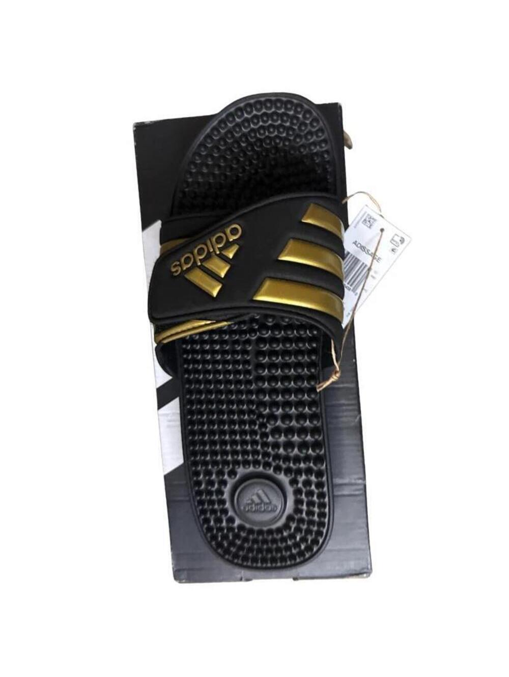 adidas Adissage Slides Black Massage Sandals classic Mens 12 Womens 13 New